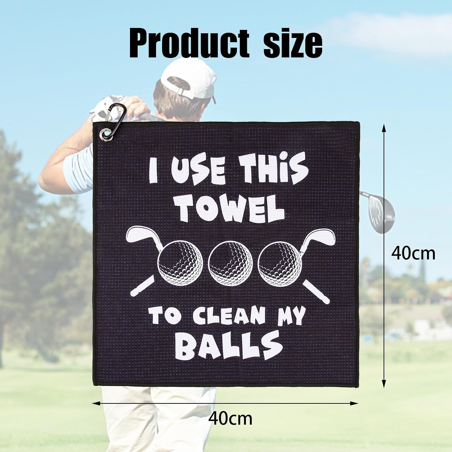 Golf Towels,Funny Golf Towel,Valentines Day Gift for Him,Golf Towel for Golf Bags,Funny Golf Gifts for Men,Golf Towels for Men,Gifts for Golfers Husband Boyfriend Dad Him (Black #2)
