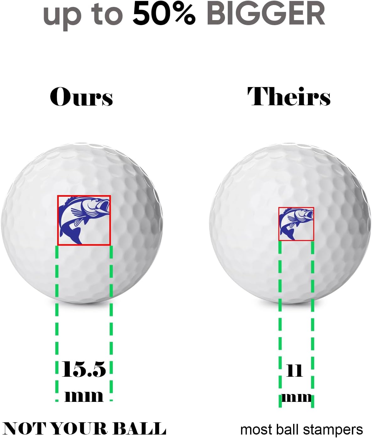 Golf Ball Stamp, Golf Ball Stamper, Reusable Self-Inking Golf Ball Stamp Marker to Identify Golf Balls, Golf Gift Golf Accessories for Men and Women Golfers