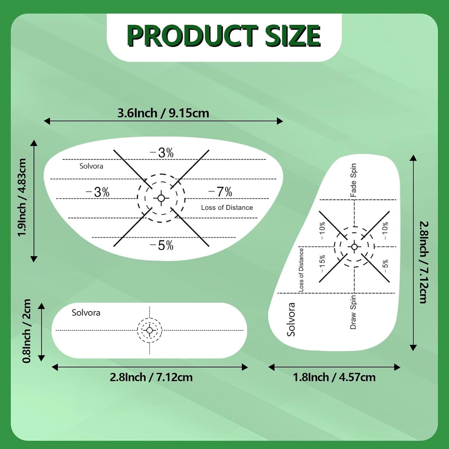 Golf Impact Tape Club Impact Stickers for Woods Irons and Putters No Residue Golf Accessories for Swing Practice (300PCS)