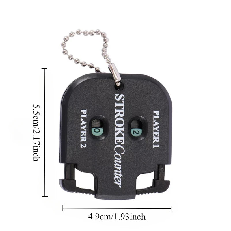 Golf Ball Strike Count Mini Portable Putting Score Counter Double Digit Scorer with Keychain Golf Accessories Golf Training Aid