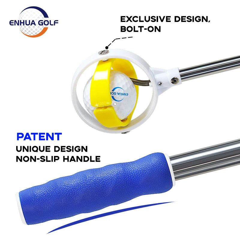 Golf Ball Pick up Tools Telescopic Golf Ball Retriever Retracted Automatic Locking Scoop Picker Golf Ball Catcher 6FT/9FT