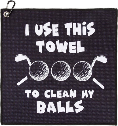 Golf Towels,Funny Golf Towel,Valentines Day Gift for Him,Golf Towel for Golf Bags,Funny Golf Gifts for Men,Golf Towels for Men,Gifts for Golfers Husband Boyfriend Dad Him (Black #2)