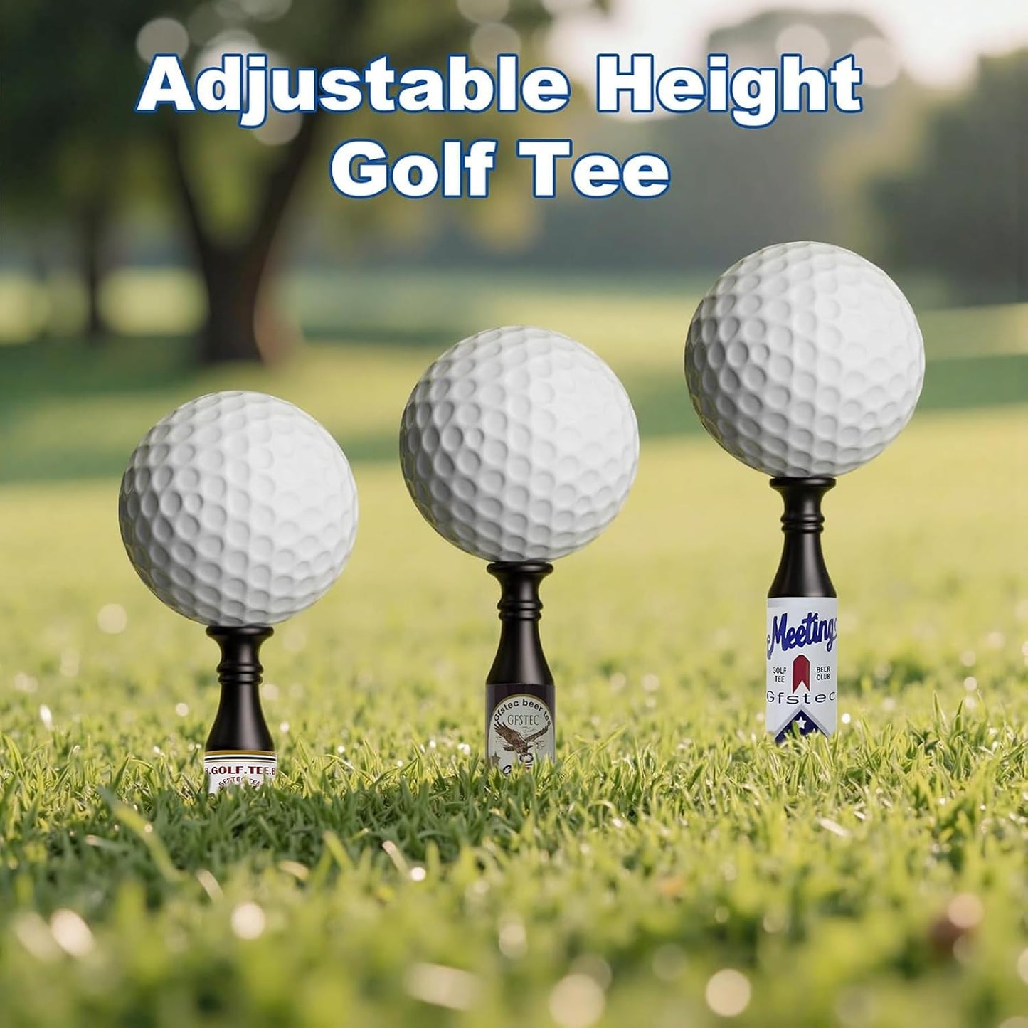 Beer Bottle Golf Tees, Virtually Unbreakable and Recyclable Plastic Golf Tee, Durable Golf Tees for Men and Women, Bachelor Party Novelty Gift for Golfers Funny Golf Tees 3-1/4" Tall